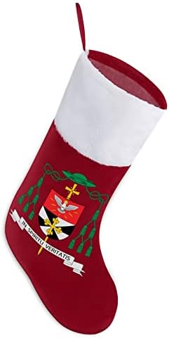 Grb Dominic božićne čarape Klasični viseći ukrasi Bijela manžetna bombona za obiteljske odmor ukrasi