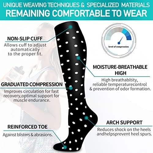 Cooluver bakrene kompresijske čarape za žene i muškarce najbolje podrške za trčanje, atletski, njegu, putovanja