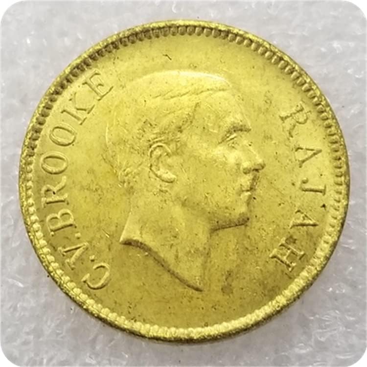 Antique Craft Malaysia 1941 Zlatni novčić srebrni dolar 2516
