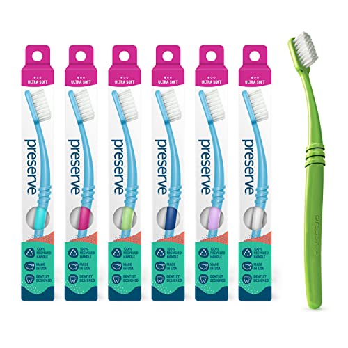 Održavajte ekološke četkice za zube za odrasle, izrađene u SAD-u od reciklirane plastike, s ultra mekim čekinjama, različite boje,