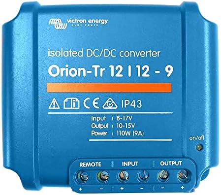Victron Energy Orion-TR IP43 12/12-Volt 9 Amp 110-WATT DC-DC Converter, izoliran, maloprodaja