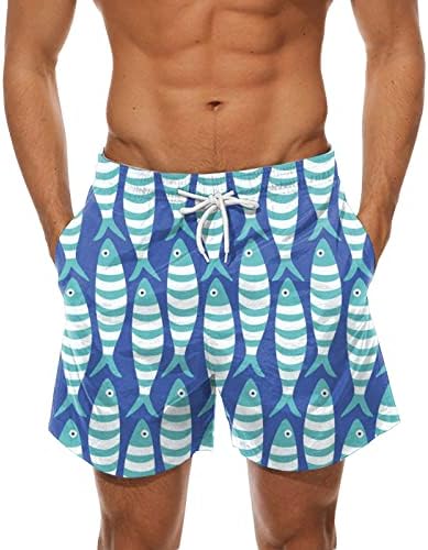 Beuu muški havajska plaža kratke hlače tropsko tisak stabala aloha grafički plivači kratki suhi crtanje casual ploče kratke hlače vruće