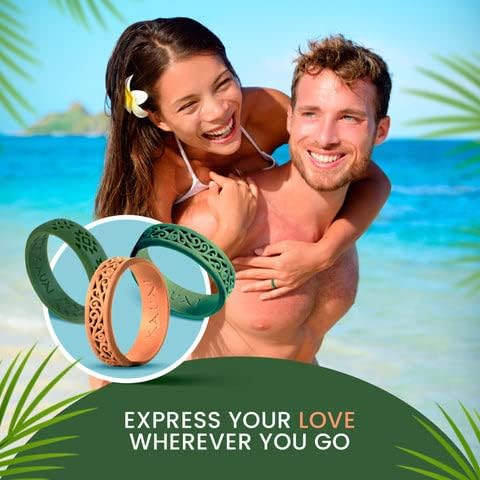 Kauai silikonski prstenovi za žene-prekrasni gumeni prstenovi savršeni kao prsten obećanja, vjenčani prsten ili muški i ženski vjenčani