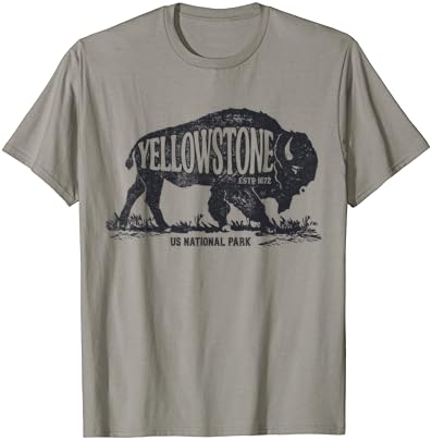 Yellowstone Us National Park Bison Buffalo Vintage Muškarci Žene Majice