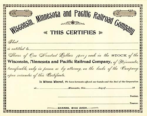 Visconsin, Minnesota i pacifička željeznička tvrtka - Arhiva sjevernog Pacifika