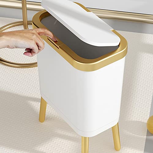 Abecel kanta za smeće, zlatni luksuzni kanta za smeće velikog kapaciteta za kuhinjsku kupaonicu kreativno plastično smeće s poklopcem