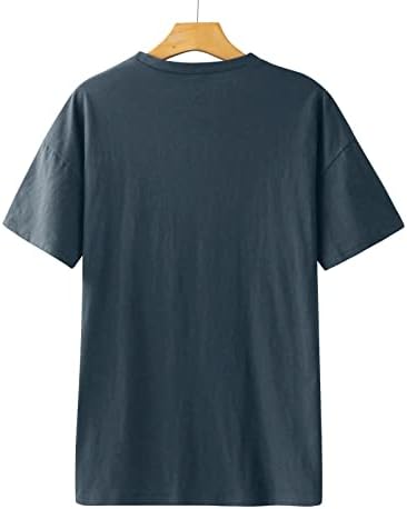 Majice za tisak za neovisnost za žene predimenzionirane košulje za bejzbol Polu rukava Posada za vrat majice Predimenzionirana majica