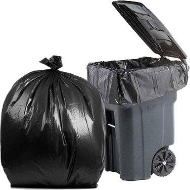Plastične vrećice za smeće od 95 galona: crne, 1,5 mil, 61x68, 30 vreća