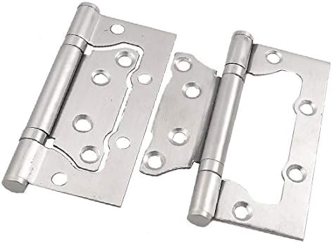 X-DERE 2 PCS srebrni ton, svesmjerni vrtić vrata za rotaciju vrata 4 dugačak 4 (2 PCS srebrni ton svesmjerne rotirajuće vrata bisagra