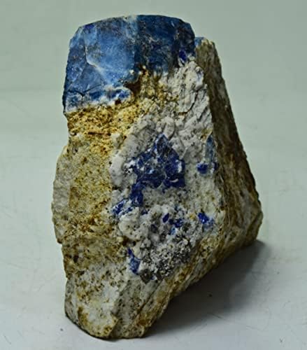 Rijetki fluorescentni kristal afganita od 470 grama s lapis lazulijem i piritom na matrici
