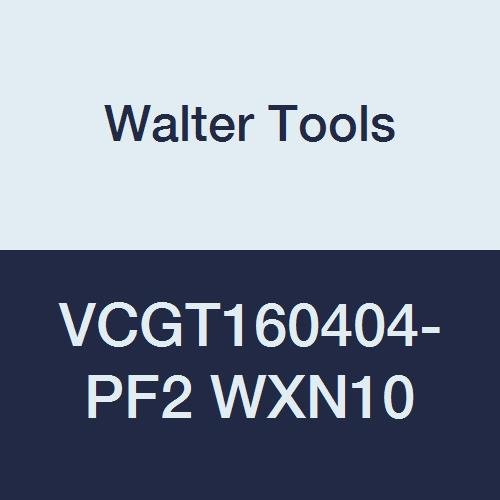 Твердосплавная токарная ploča Walter Tools VCGT160404-PF2 WXN10 Tiger-Tec s mogućnošću promjene položaja, radijus okretanja 1/64, 3/8