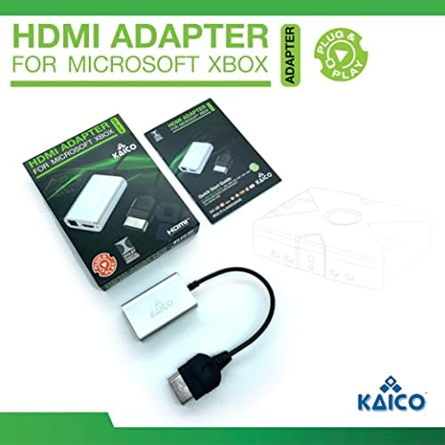 KAICO Original Xbox to HDMI Converter - Dolby Digital 5.1 putem optičkog priključka - HD Link kabel za OG Xbox - Xbox na HDMI - Kompatibilan