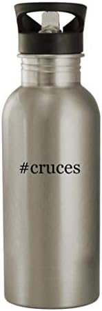 Knick Knack Pokloni CRUCES - 20oz hashtag od nehrđajućeg čelika Vanjska boca s vodom, srebro