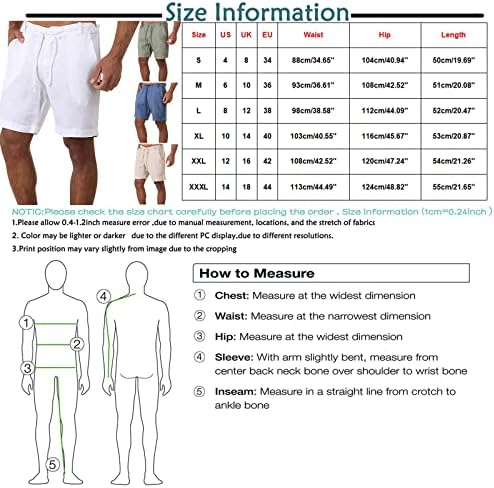 Muške kratke hlače za vježbanje Pamučne lanene Ležerne široke kratke hlače pidžama džepne kratke hlače za trčanje hlače dres kratke