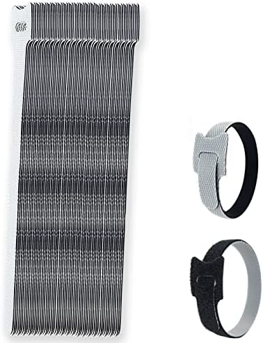 Kabelske kravate za višekratnu upotrebu 60 PCS IOXQP®, KABENE KABENE KOLIKE I PREDAVANJA 8 x 1/3-inčni, mikrofiber kabelske kabelske