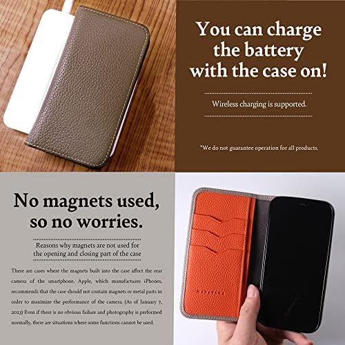 Hanatora] Torbica-knjižica za iPhone 8 / iPhone 7 / iPhone SE3 / SE2 s držačem za kartice Torbica za mobitel od prave kože Moderan