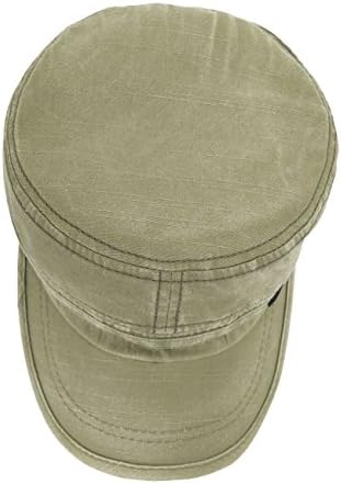 Uniseks kadetska vojna kapa od opranog pamučnog kepera, šešir vojnog korpusa, kapa s ravnim vrhom