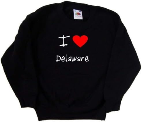 Volim srce Delaware Crna djeca dukserice