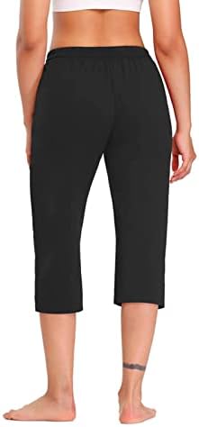 Miashui s visokim strukom Sweagpants Ured za žene s džepovima hlače hlače hlače hlače visoko za udobne trenirke za