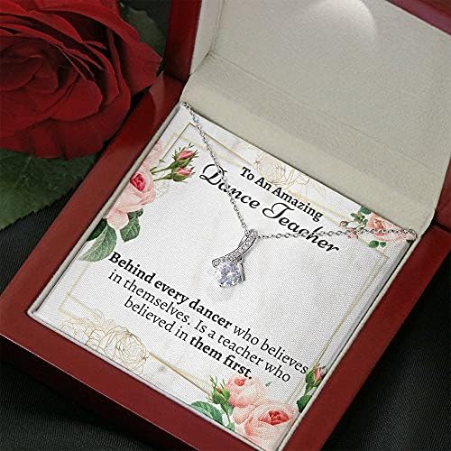 Personalizirani poklon nakita - Zauvijek ljubavna ogrlica, Poklon učitelja plesa, Uvažavanje učitelja plesa, Dance Coach Poklon, Poklon