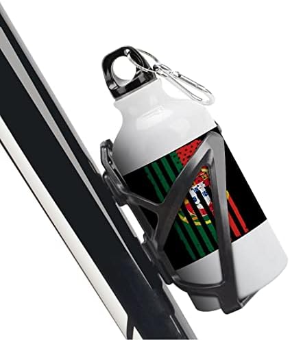 Američka portugalska zastava aluminijske boce s vodom s karabinom za višekratnu upotrebu sportske bočice za putničke boce za kampiranje
