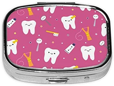 Zubni stomatolog Square Mini tableta kućišta za putopis Organizator prijenosni odjeljci metalna tableta kutija