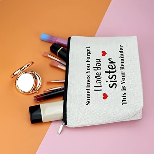 Sestrinski pokloni za ženske makeup torbe rođendanski pokloni za žene prijateljstvo poklon za žene sestre sestre inspiracijski ohrabrenje