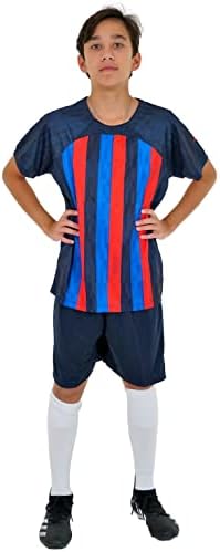 PariFormance nogometne uniforme za dječji timski dres i kratke hlače za djecu odjeća Unisex u dobi od 4-14