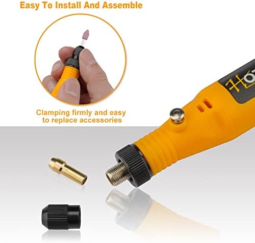 Hoteche 3,2 mm električni rotacijski alatni komplet, 18V mini električni brusilica set 18000 min ručka mini ručka električna bušilica