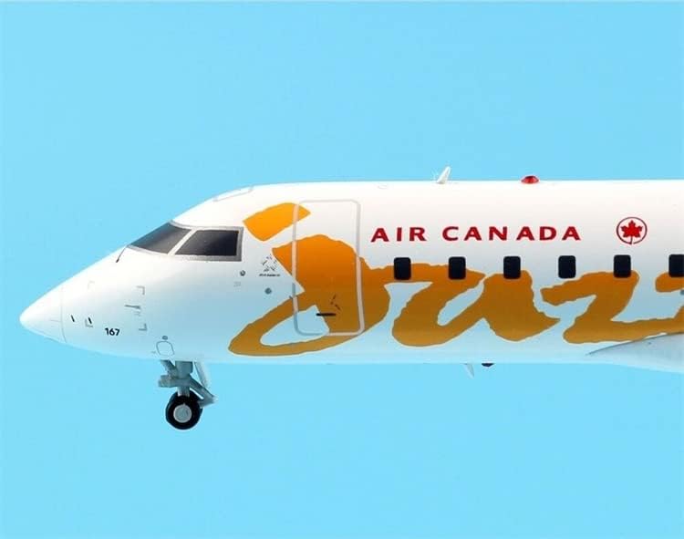Jcwings Air Canada, Bombardier Jazz Yellow C-GGJA sa Stand Limited Edition 1/200 Diecast zrakoplov unaprijed izgrađeni model