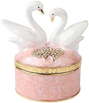 Kutija za drangulije s preklopnim kristalnim emajliranim ornamentom ukrasni prsten za nakit ručno oslikana kutija za pohranu darova