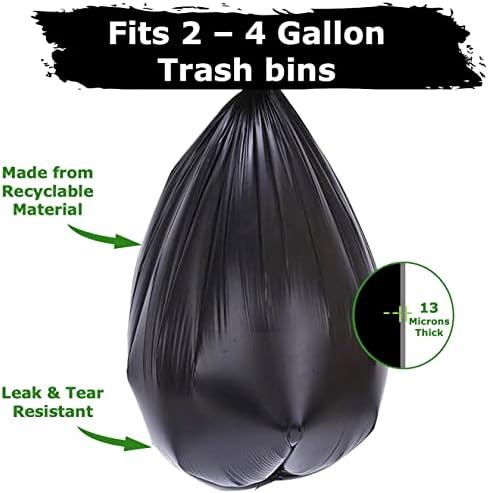 2-4 galona Male crne vrećice za smeće kupaonice vrećice za smeće plastične otpadne linije 2 galona 3 galona 4 galona vrećica za smeće
