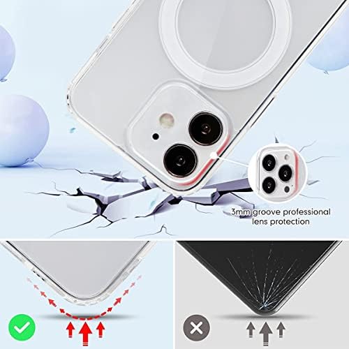 Eouine Magnetic za Apple iPhone 11 6,1 inčni slučaj telefona [Kompatibilno s Magsafe] Očistite mekane šok zaštitne šok, HD Crystal