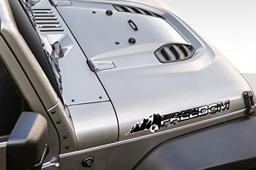 2 x Off-Road Freedom Edition Hood Decal Rocky Mountain Decal Cijela boja odgovara Jeep Wrangler