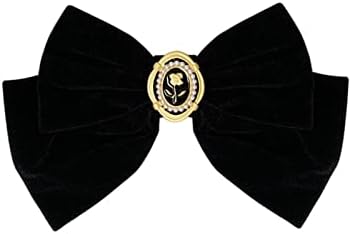 Farzi Black Velvet Rose Bow Claw Clip Spring Clip Vintage Barrettes Classic stil Premium pribor za kosu