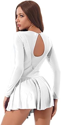 Feehow Žene haljine s klizanjem Sjajne rinestone Lycial haljine suvremene plesne kostime uniforme