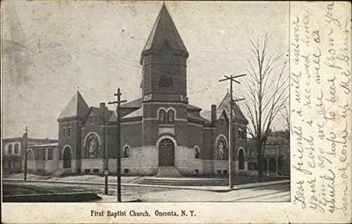 Prva baptistička crkva Oneonta, NH, NH originalna Vintage razglednica iz 1907