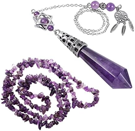 Nupuyai Healing Crystal Point Pendulum za Reiki Dowsing Meditaciju i čips dragulj kamen labave perle za izradu nakita