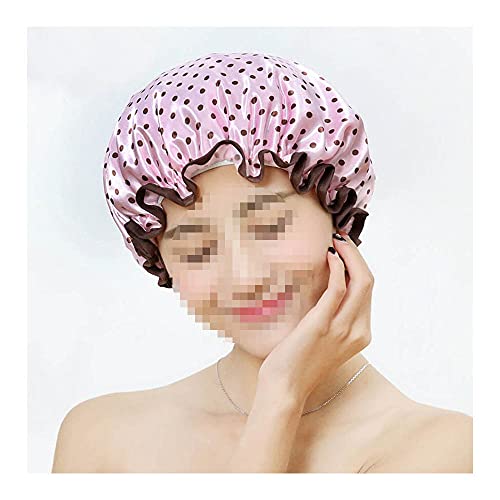 1pcs debela vodootporna kapuljačica dvokrevetna kosa za tuširanje kosa za kosu žene opskrbljuju kapu za tuširanje kupaonice-pink-pink