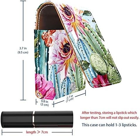 Držač sjajila za usne Futrola za ruž za usne prijenosna Kozmetička torbica organizator putnih ruževa s ogledalom Mini kutija za pohranu