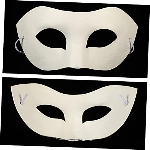 BESPortble 10pcs DIY ručno oslikana maska ​​ručni dekor bijeli dekor Nedovršeni papirnati maski prazna maska ​​djeca Fox cosplay