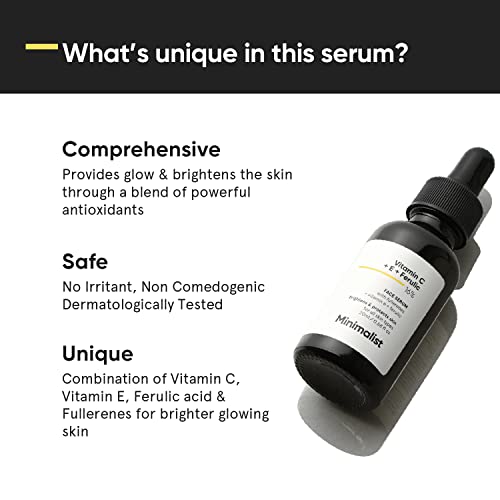 Minimalistički 16% serum s vitaminom C, vitaminom E i ferulinskom kiselinom za blistavu kožu