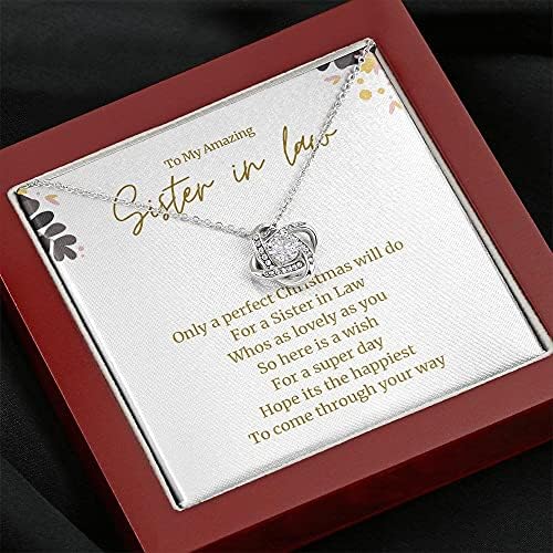 Nakit za poruke, ručno izrađena ogrlica- Personalizirana poklon ljubavne ogrlice, Božićni poklon za sestrinu zakona, najbolja sestra
