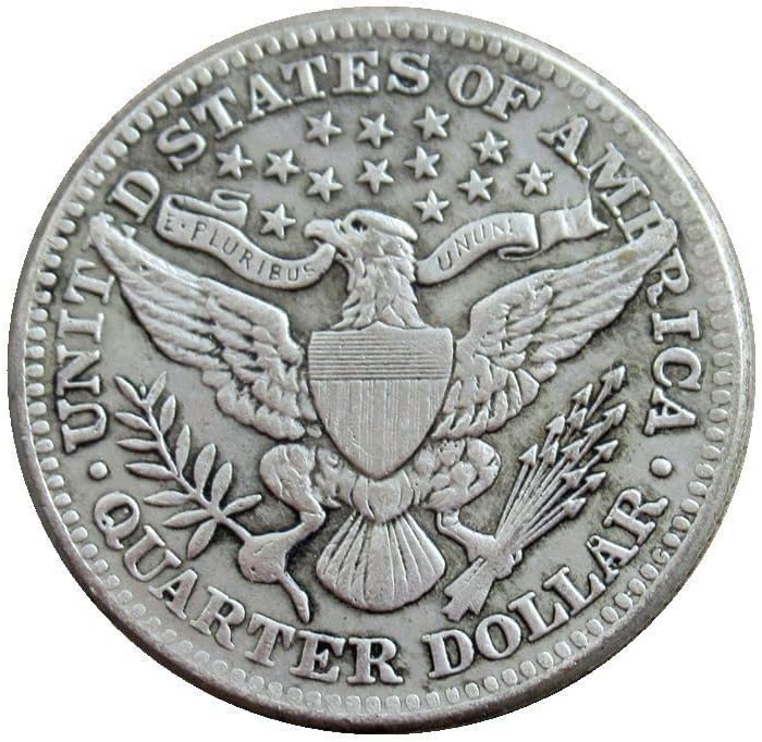 Američki četvrt-cent brijač 1914. Srebrna replika replika komemorativna kovanica