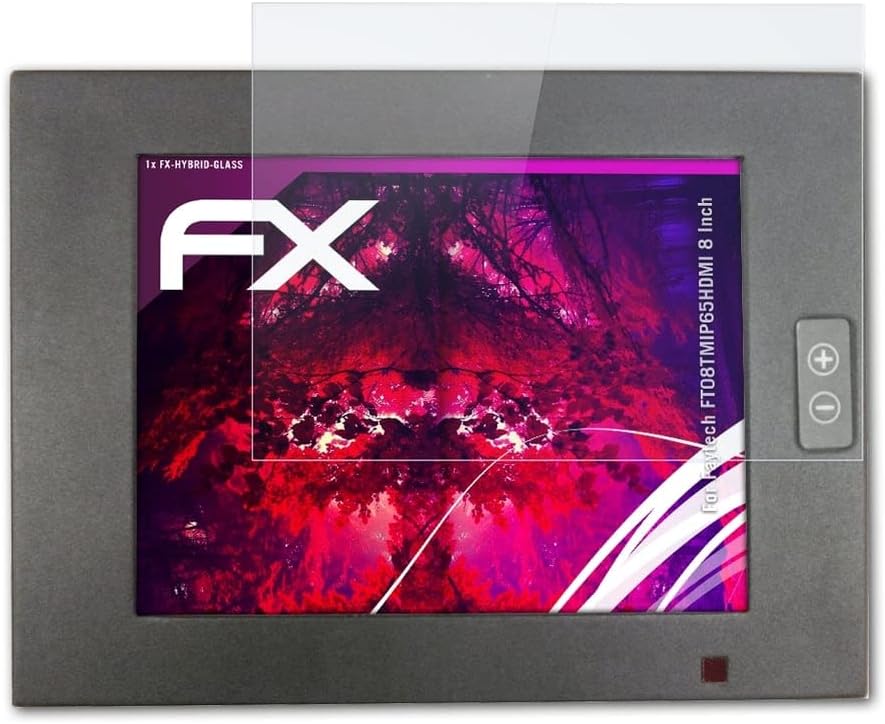 ATFOLIX plastično staklo zaštitni film kompatibilan s faytech ft08tmip65hdmi 8-inčni stakleni zaštitnik, 9h hibrid-staklena fx staklena