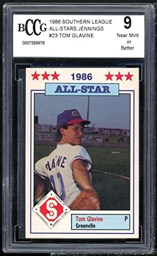 Tom Glavine Rookie Card 1986 Jennings Southern League All-Stars 23 BGS BCCG 9