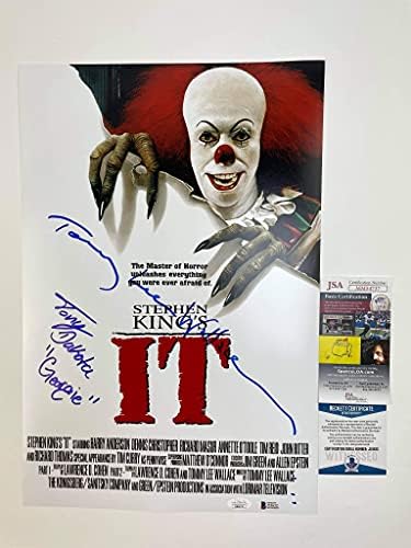 Tony Dakota i Tommy Lee Wallace potpisali su 12x18 filmski plakat IT 1990 Pennywise JSA