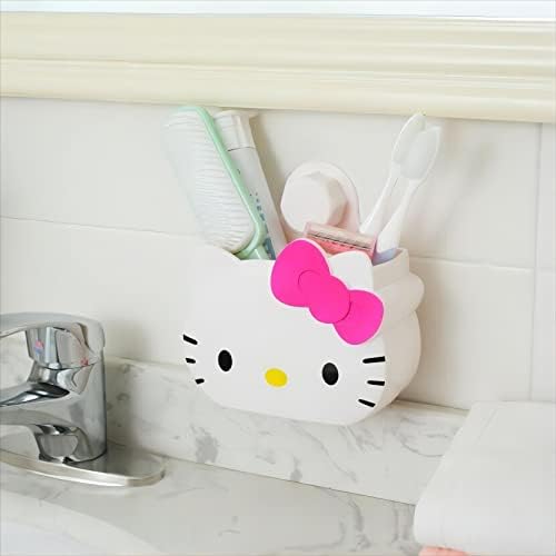 Hello Kitty držači četkica za zube za organizatora kupaonice, samo -ljepljivi zidni tuš kadi, slatke police organizatora za tuširanje