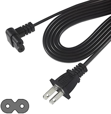 Zamjena TV kabela za napajanje AC kabel-2-pinska AC utičnica 2-utorni adapter za TV pisač audio zvučnik univerzalni zamjenski kabel