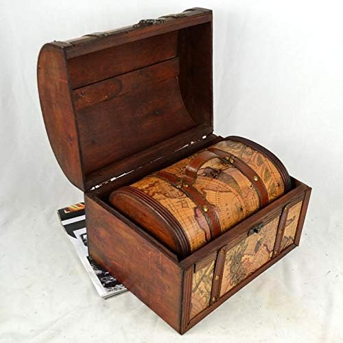 Vintage drvena kutija za pohranu nakita organizator drvena kutija Škrinja s blagom ručno izrađeni pribor za uređenje doma poklon kutija